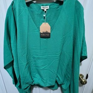 Main Strip Green Top for Women